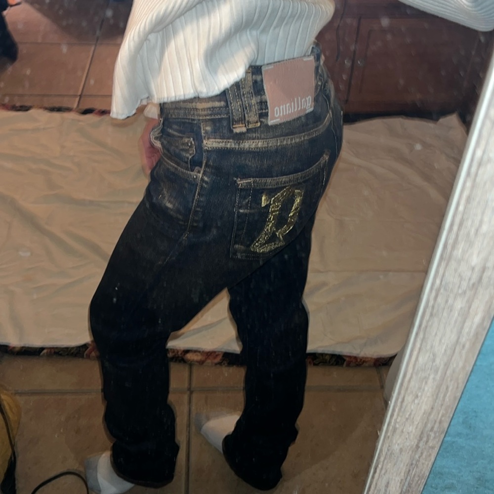 Galliano blue jean trousers